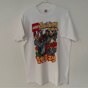 Lego Multicolor 'Building Like Crazy' Vintage T-Shirt Sz L Single Stitch